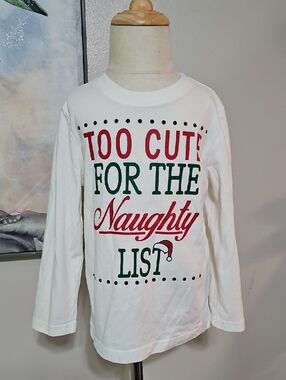 3 for $10 🎄 North Pole Trading Co. "Too Cute For The Naughty List" Shirt 4T